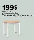 Table Ronde offre à 199,99€ sur BUT