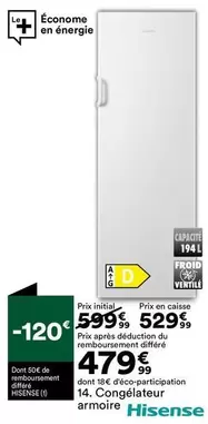 Hisense - Congelateur Armoire