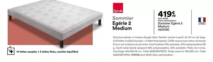 Epéda - Sommier Egarri 2 Medium