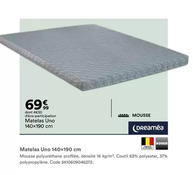 Matelas Uno 140x190 Cm