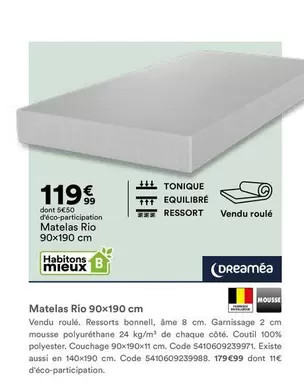 Matelas Rio 90x190 Cm