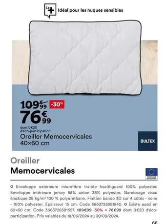 Bultex - Oreiller Memocervicales