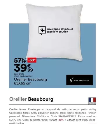 Oreiller Beaubourg