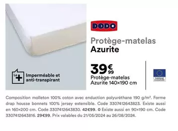 dodo - Protège-matelas Azurite