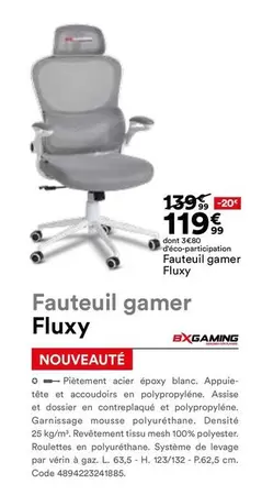 Fauteuil Gamer Fluxy Gamer