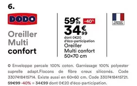 dodo - Oreiller Multi Confort 50x70 Cm