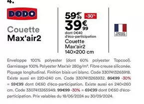 dodo - Couette Max'air2