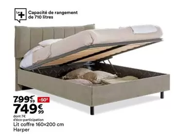 Harper - Lit Coffre 160 X 200 Cm offre à 749,99€ sur BUT