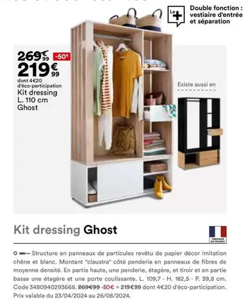 Kit Dressing Ghost offre à 219,99€ sur BUT