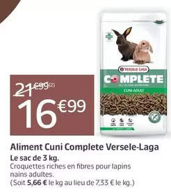 Aliment Cuni Complete offre à 16,99€ sur Jardiland