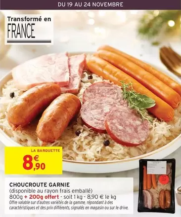 Signal - Choucroute Garnie offre à 8,9€ sur Intermarché Express