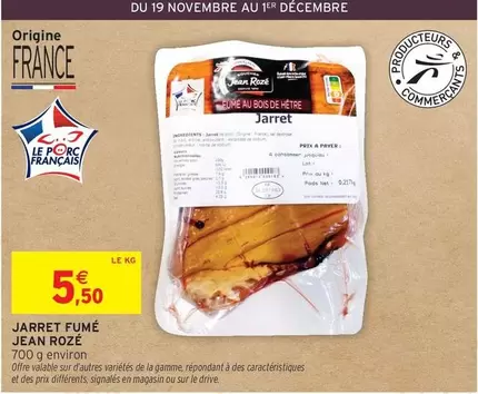 Signal - Jarret Fumé offre à 5,5€ sur Intermarché Express