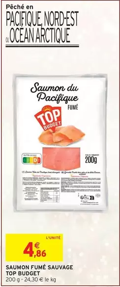 Top Budget - Saumon Fume Sauvage offre à 4,86€ sur Intermarché Express