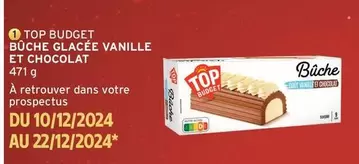 Top Budget - Buche Glacee Vanille Et Chocolat offre sur Intermarché Express