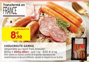 Signal - Choucroute Garnie offre à 8,9€ sur Intermarché Contact