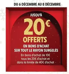 En Bons D'achat Sur Tout Le Rayon Surgelés offre sur Intermarché Contact