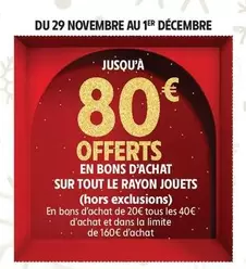 TOUS - Sur Tout Le Rayon Jouets offre à 80€ sur Intermarché Contact