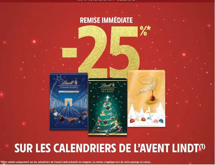 Lindt - Sur Les Calendriers De L'avent offre sur Intermarché Contact