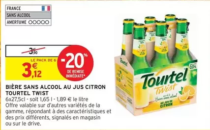 Signal - Bière Sans Alcool Au Jus Citron offre à 3,12€ sur Intermarché Contact