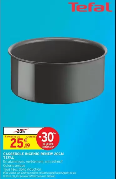 Tefal - Cassero Le Ingenio Renew offre à 25,19€ sur Intermarché Contact