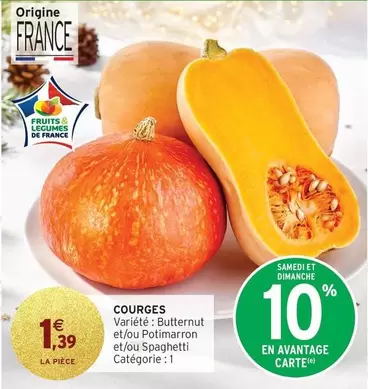 Courges offre à 1,39€ sur Intermarché