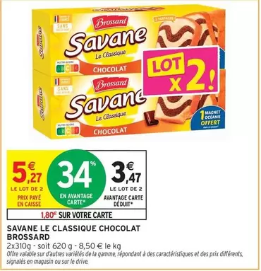 Brossard - Savane Le Classique Chocolat offre à 5,27€ sur Intermarché