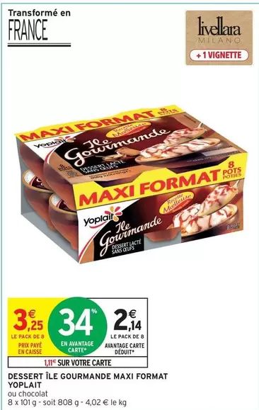 Yoplait - Dessert, Le Gourmande Maxi Format offre à 3,25€ sur Intermarché