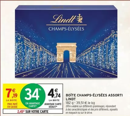 Lindt - Boîte Champs-élysées Assorti