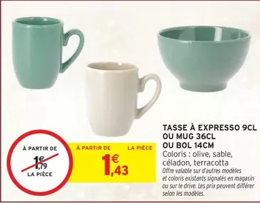 Tasse À Expresso 9cl Ou Mug 36cl Ou Bol 14cm