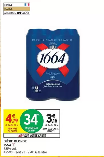 Kronenbourg - Bière Blonde 1664