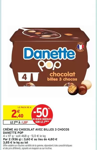 Danette - Crème Au Chocolat Avec Billes 3 Chocos