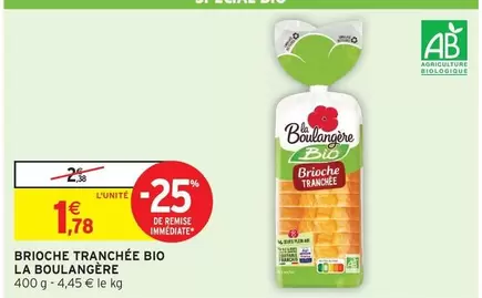 La Boulangére - Brioche Tranchée Bio