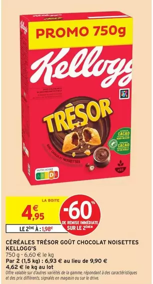 Kellogg's Trésor Chocolat Noisettes - Céréales Gourmandes avec Promo Spéciale!