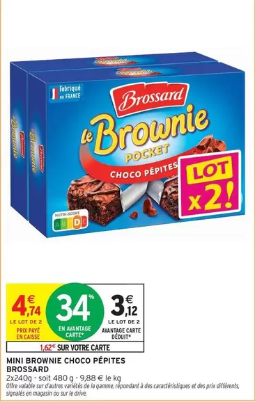 Brossard - Mini Brownie Choco Pépites