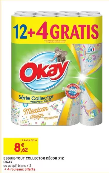 Okay - Essuie-tout Collector Décor X12