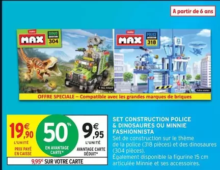 Minnie - Set Construction Police & Dinosaures ou Fashionista : un univers créatif à découvrir !