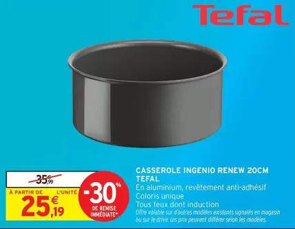 Tefal - Casserole Ingenio Renew 20cm