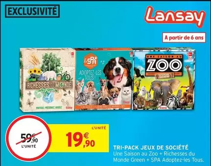 Lansay - Tri-pack Jeux De Société