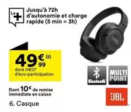 JBL : Autonomie de 72h et Charge Rapide (5 min = 3h) - Performance et Liberté