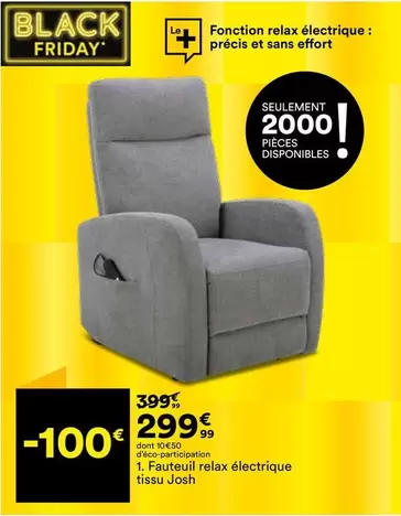 Fauteuil Relax Électrique Tissu Uosh