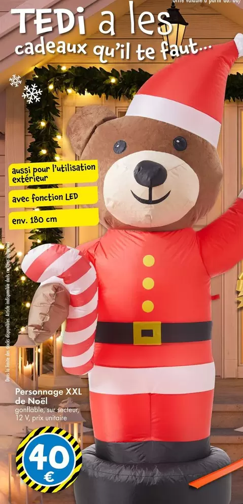 Personnage XXL De Noël offre à 40€ sur TEDi