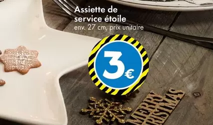 Assiette De Service Étoile offre à 3€ sur TEDi