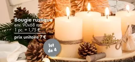 Bougie Rustique offre à 1,75€ sur TEDi