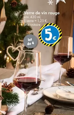 Verre De Vin Rouge offre à 5€ sur TEDi