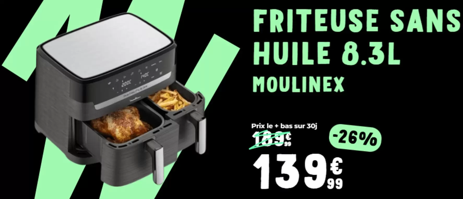 Moulinex - Friteuse Sans Huile 8.3l