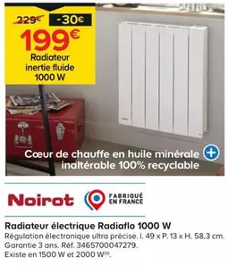 Noirot - Radiateur Électrique Radiafloro 1000 W