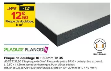 Plaque De Doublage 10 + 80 Mm Th 35