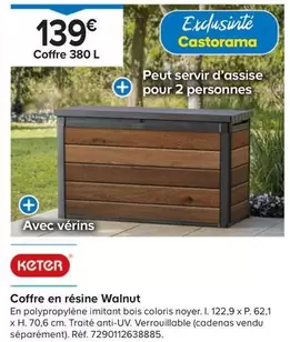 Coffre En Résine Walnut