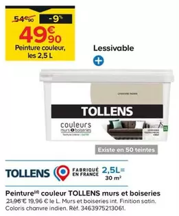 Tollens - Peinture Couleur Murs Et Boiseries