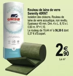 Dim - Rouleau De Laine De Verre Serenity offre à 2,9€ sur Tridôme